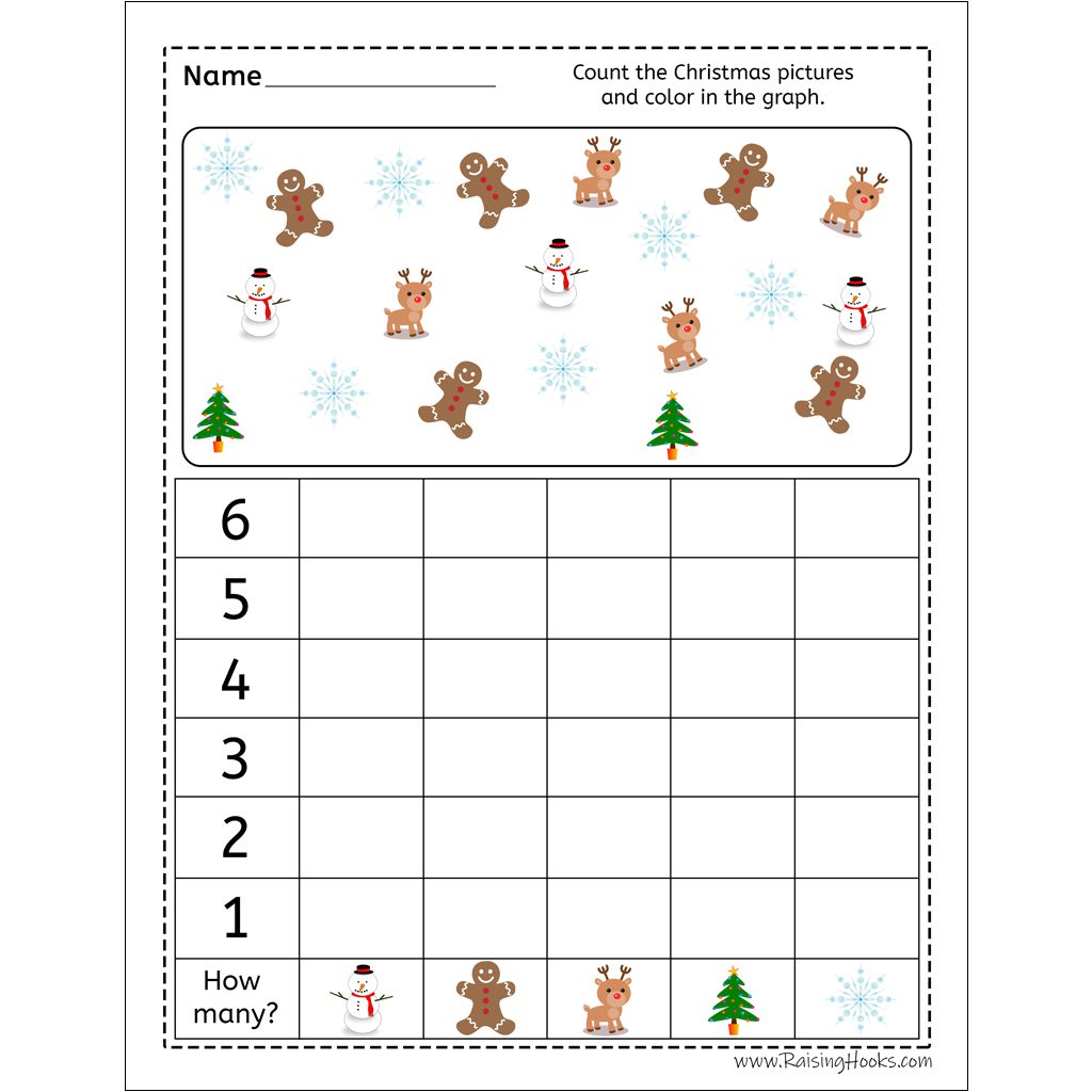 christmas graph worksheet - raising hooks